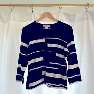 black and cream light sweater